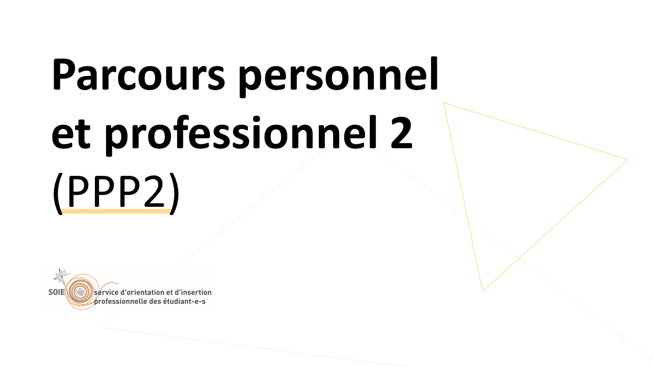 Parcours personnel et professionnel 2 (PPP2) 2023-2024