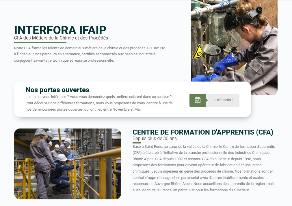 Page d'accueil CFA